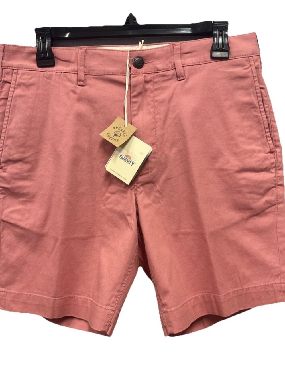 Faherty Island Life Shorts Organic Cotton Size Mens 40 Faded Flag Chino 8"